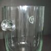 Mouth Blown Glass Ice Bucket with Applied Clear Swirl Handle