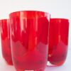 Red Hand Blown Glass Imported from Russia