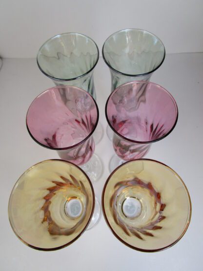 Swirl Wine Flutes in Pastel Colors