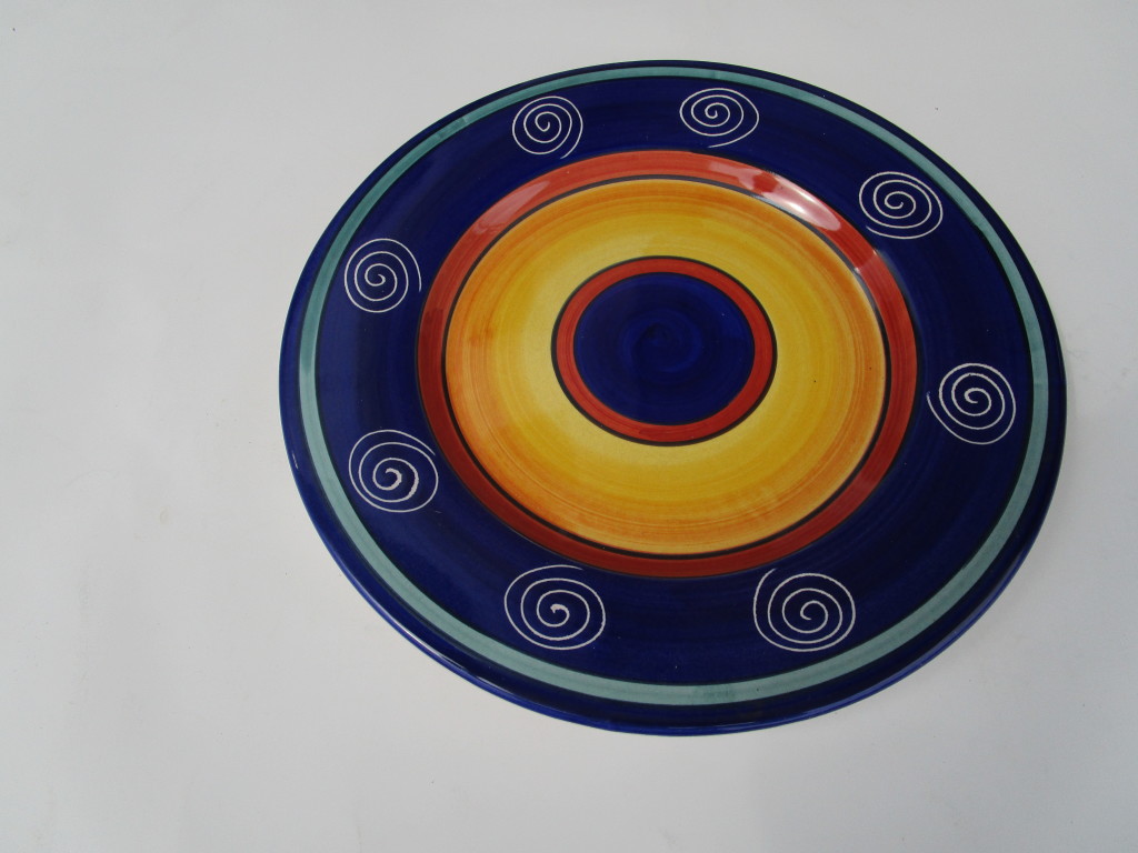a plate with unique prints