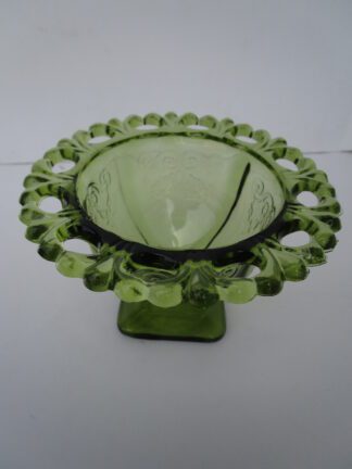 lace edge green compote