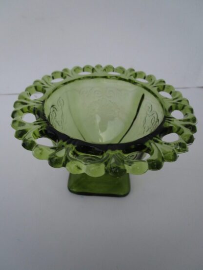 lace edge green compote