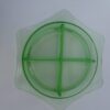 Hexagonal Four Part Light Green Glass Grill Plate