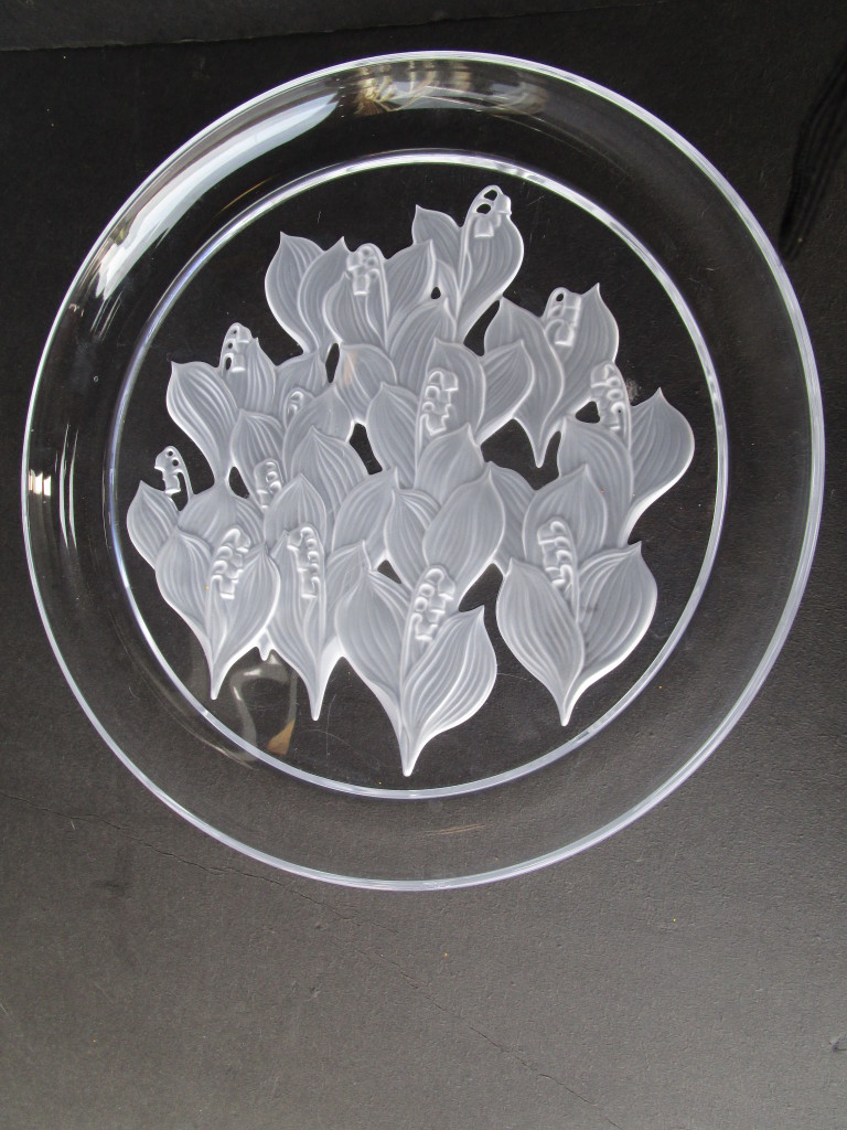 Mikasa Studio Lilly of the Valley Glass Platter