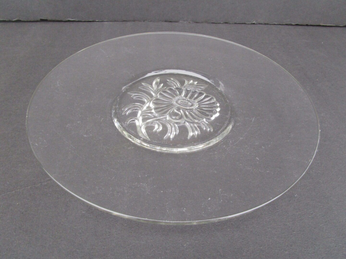 large glass platter