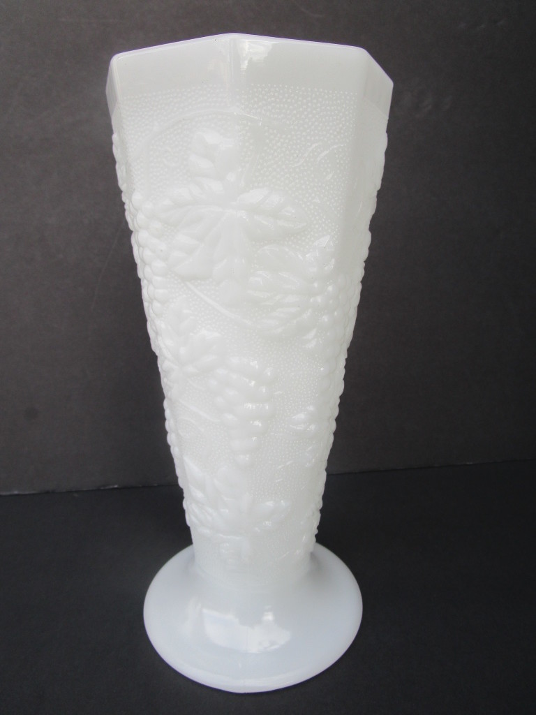 Westmoreland Opal Milk Glass Paneled Vase