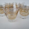 Clear Shot Glasses with Encircled Gold Ring Panels