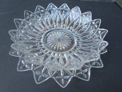 Federal Glass Petal Pattern Clear Star Bowl Set