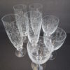 Clear Glass Wine Set with lace vine design