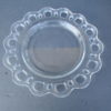 Clear Hand Blown Glass Plates with Pierced Lace Edge