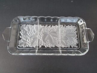 Designer tray with grape and flower designs