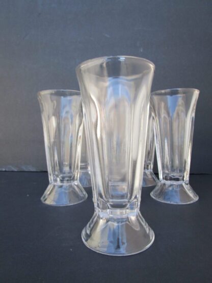 Clear Glass Fluted Parfait Glasses with Flaring Base