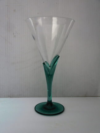 Turquoise Tulip Stem Cocktail Glass