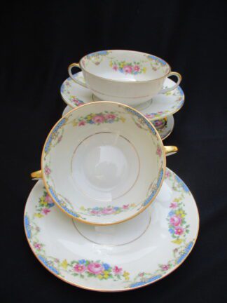 Moritz Zdekauer’s Czechoslovakian Dinnerware Bouillon/Cream Soup Sets