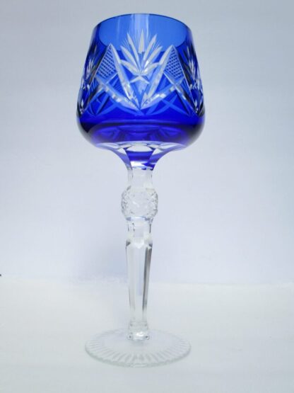 AJKA Cobalt Blue on Clear Wine Hock