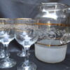 Full Lead Crystal Cordial Set with Embossed Floral Design