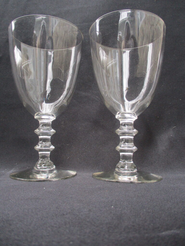 Two Piece Clear Wine Goblet Set