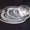 Federal Glass Homestead Leaf Pattern Hospitality Tray