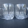 Mikasa Park Lane Pattern Clear Glass Mug Set