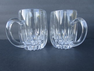 Mikasa Park Lane Pattern Clear Glass Mug Set