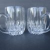 Mikasa Park Lane Pattern Clear Glass Mug Set