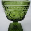 Renaissance Style Indiana Glass Avocado Green Dessert Cups