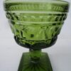 Renaissance Style Indiana Glass Avocado Green Dessert Cups