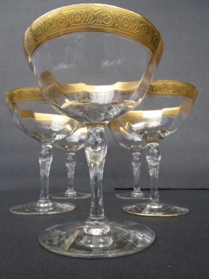 Victorian Wine glasses with Bracelet Pattern