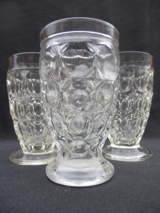 Clear Thumbprint Pattern Parfait Glasses