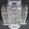 Clear Thumbprint Pattern Parfait Glasses