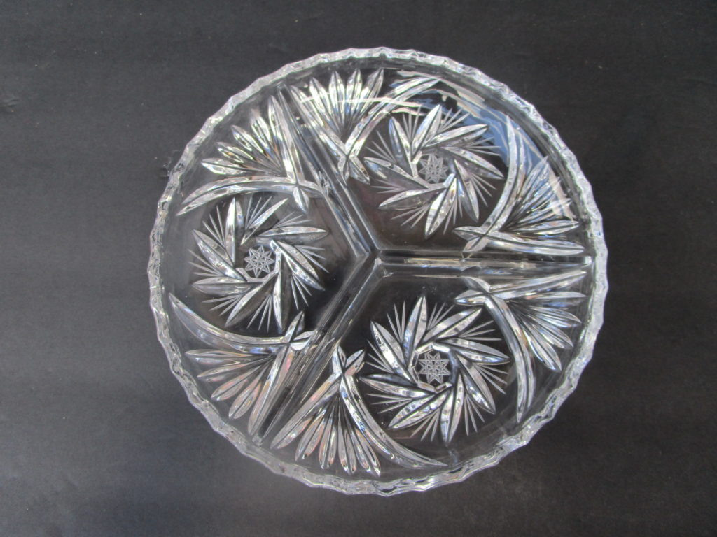 A beautifully designed glass platter for sale