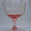 Pink Salmon Color Wine Glass with flower