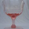 Pink Salmon Color Wine Glass with flower