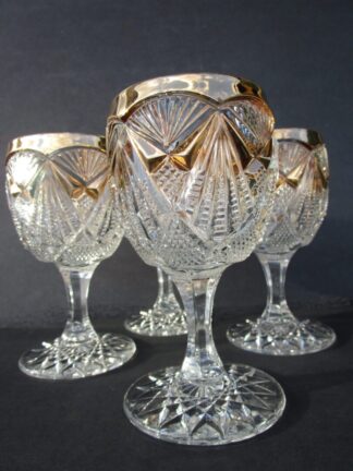 Baroque Style Crystal Goblet Set of four