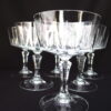 Clear Wine glass set features beautiful long faceted cuts