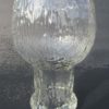Tree Bark Textured Clear Glass Goblet with hollow stem