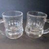 FEDERAL Clear Glass Handled Shot Glasses