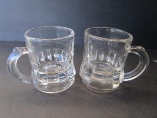 FEDERAL Clear Glass Handled Shot Glasses