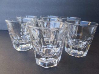 Clear Glass Whiskey Shot Glass Set of seven pieces