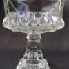 Jeanette Glass clear compote on a pedestal