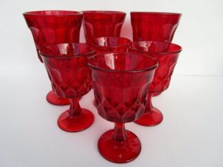 This seven piece Fostoria Glass set costs USD 34.99