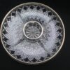 Glass Platter with Dipping Sauce Inset Center