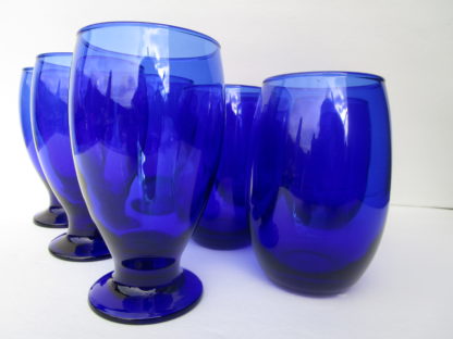 8 piece Blue Color 5 inch goblet set