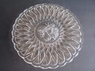 Indiana Glass Pretzel Clear Pattern Spirals on Plate