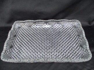 Pineapple Pattern rectangular glass platter