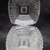 Indiana Glass Ruffed Diamond Point Crystal Bowl