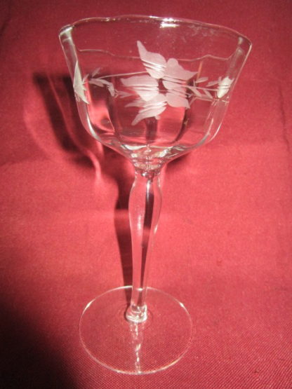Liqueur Glass with flowers and foliage