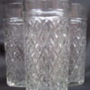 Clear glass completely over the Diamond Point Tumblers