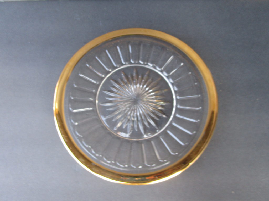 a plate with gold edge