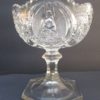 star of David clear glass compote
